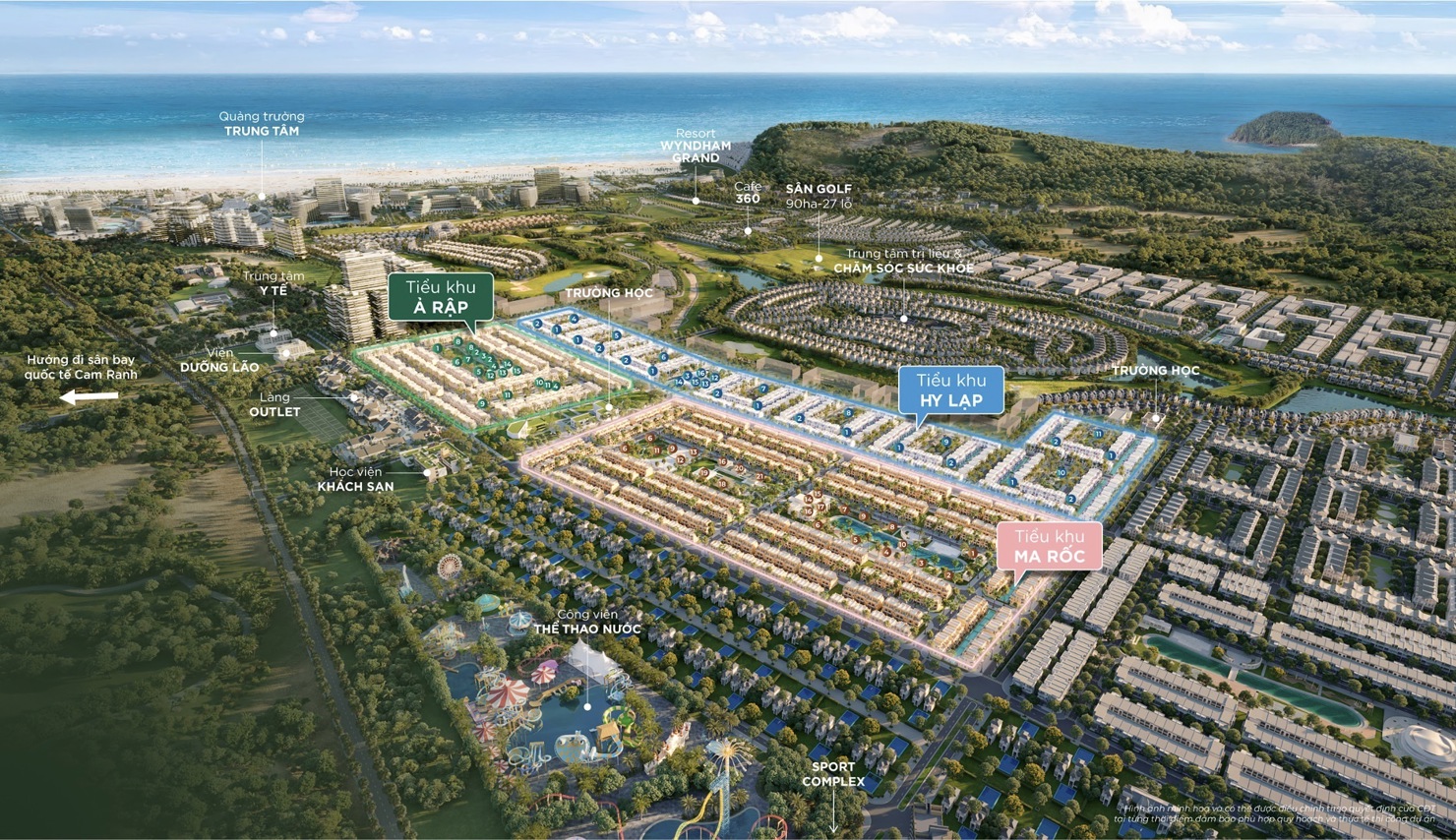Sông Town sở hữu vị trí ngay cạnh sân golf KN Golf Links. Ảnh: KN