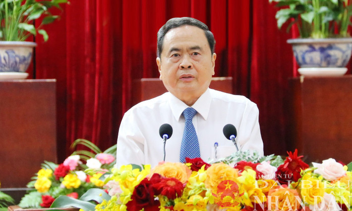 Chủ tịch Quốc hội Trần Thanh Mẫn phát biểu. Ảnh: Nguyễn Hành
