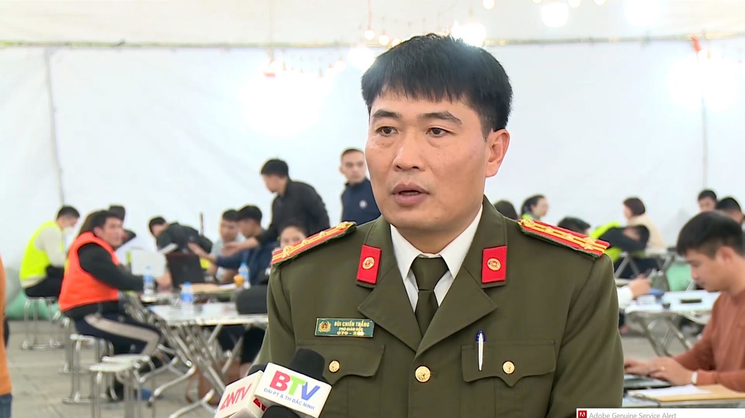 Đại tá Bùi Chiến Thắng, Phó Giám đốc Công an tỉnh Bắc Ninh, Trưởng ban chuyên án CPC9. Ảnh: Công an tỉnh Bắc Ninh.