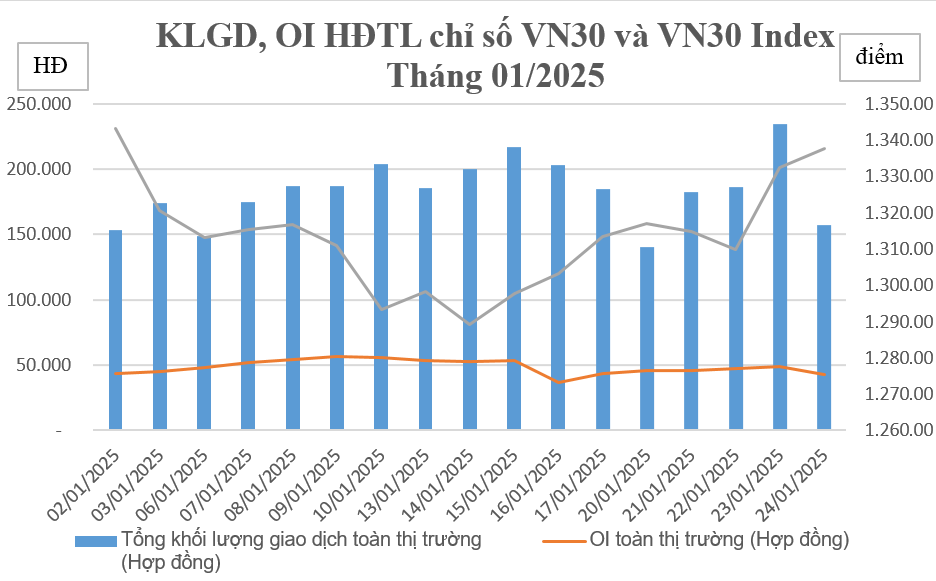 Thị trường chứng khoán phái sinh phục hồi trong tháng 01/2025 - Ảnh 1