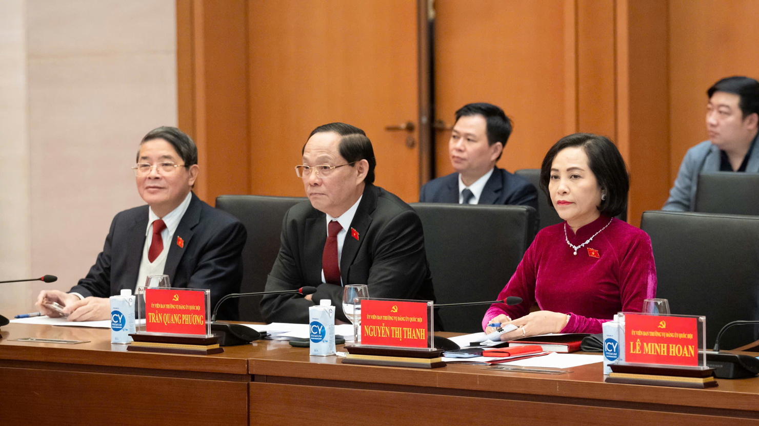 Phó Chủ tịch Quốc hội Nguyễn Đức Hải, Phó Chủ tịch Quốc hội, Thượng tướng Trần Quang Phương, Phó Chủ tịch Quốc hội Nguyễn Thị Thanh dự Hội nghị.