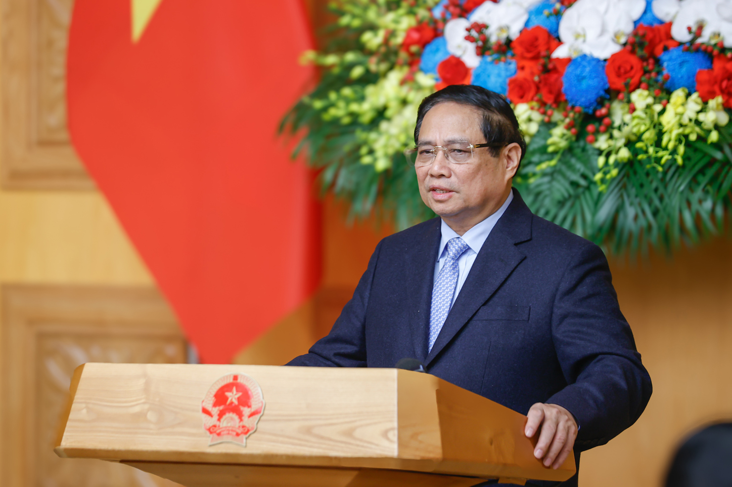 Thủ tướng cảm ơn phía Hàn Quốc, các doanh nghiệp Hàn Quốc đã luôn đồng hành, hợp tác "chia ngọt sẻ bùi" với phía Việt Nam trong suốt thời gian qua - Ảnh: VGP/Nhật Bắc