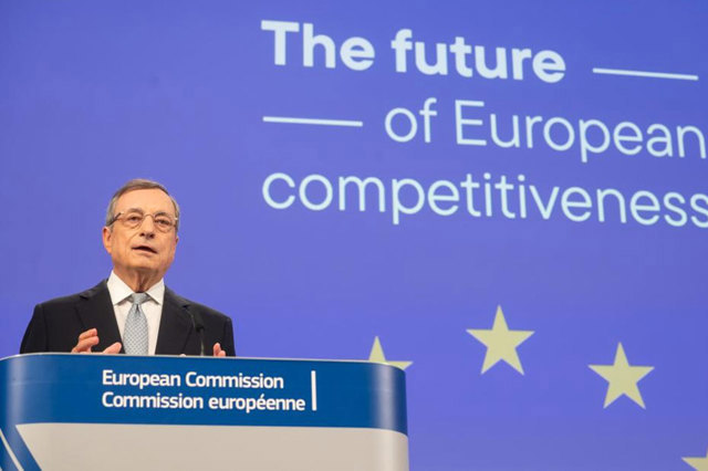 Cựu Chủ tịch Ngân hàng Trung ương châu Âu (ECB) Mario Draghi. Ảnh: Xinhua