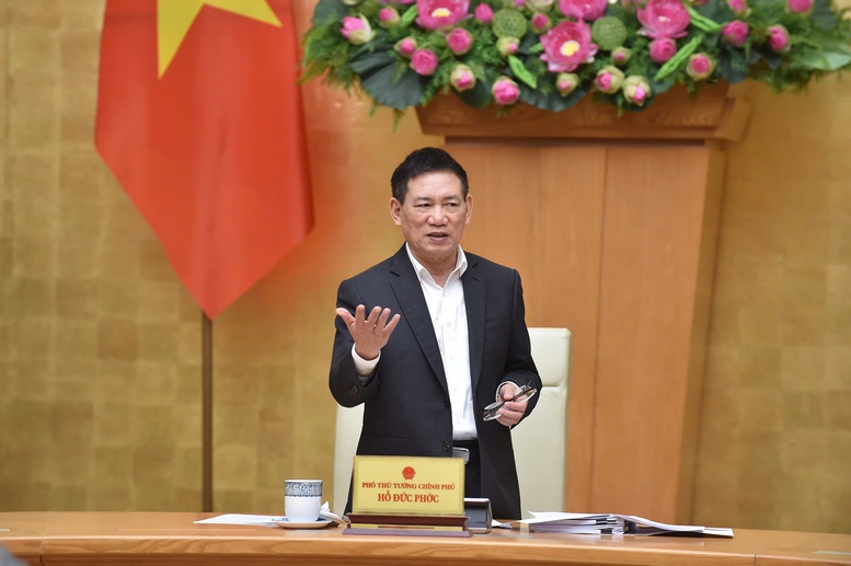 Ph&oacute; Thủ tướng Hồ Đức Phớc ph&aacute;t biểu kế luận cuộc họp về dự thảo Luật Quản l&yacute;, sử dụng vốn nh&agrave; nước đầu tư v&agrave;o sản xuất, kinh doanh tại doanh nghiệp (Luật 69) - Ảnh: VGP/Trần Mạnh