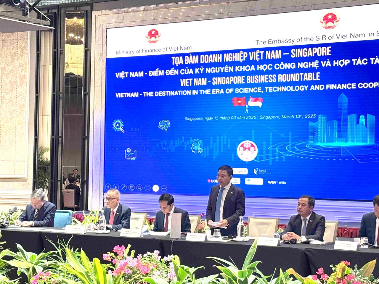 Bộ trưởng Bộ Tài chính Việt Nam Nguyễn Văn Thắng phát biểu khai mạc. Ảnh: Ngọc Anh