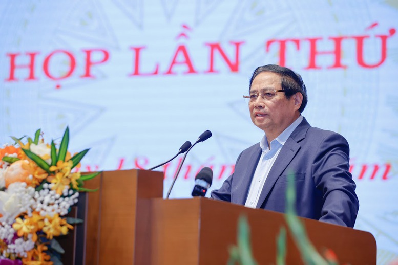 Thủ tướng Phạm Minh Chính phát biểu khai mạc Phiên họp thứ nhất Ban Chỉ đạo của Chính phủ về phát triển khoa học, công nghệ, đổi mới sáng tạo, chuyển đổi số và Đề án 06.
