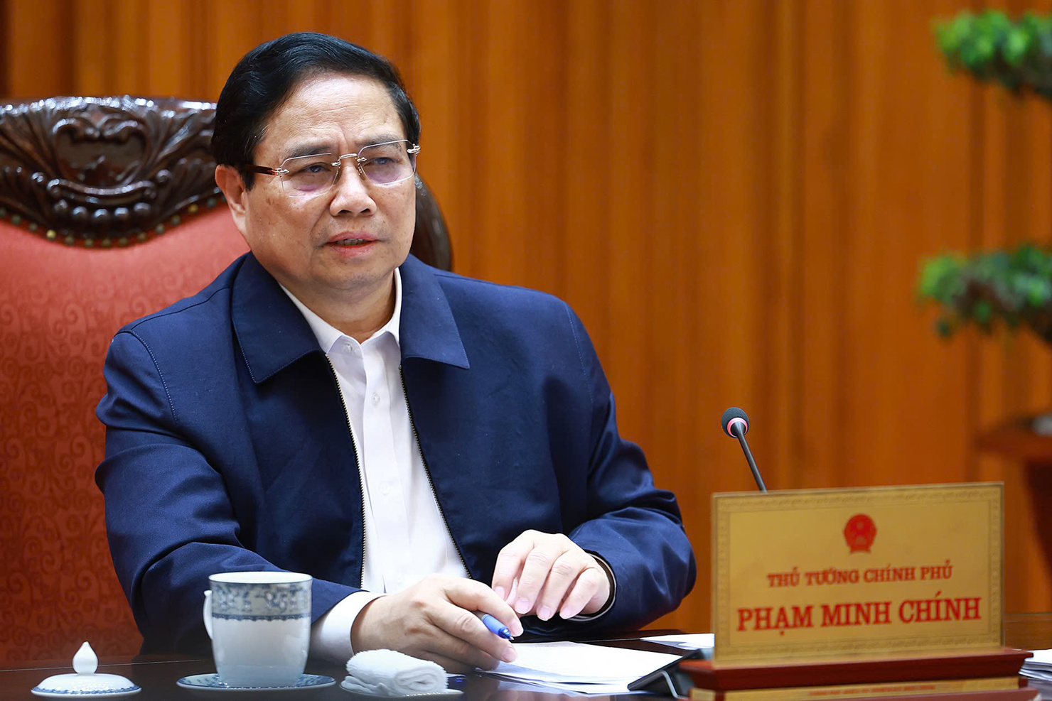 Thủ tướng Phạm Minh Chính chủ trì cuộc họp.