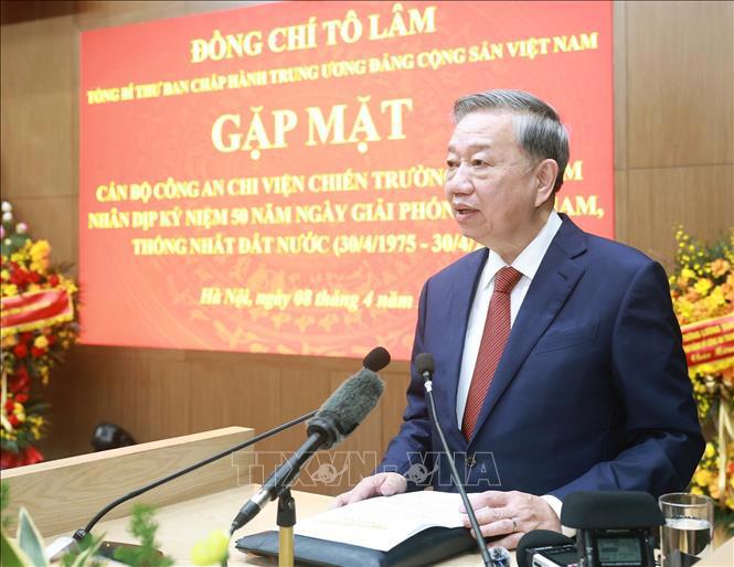 Tổng Bí thư Tô Lâm phát biểu.