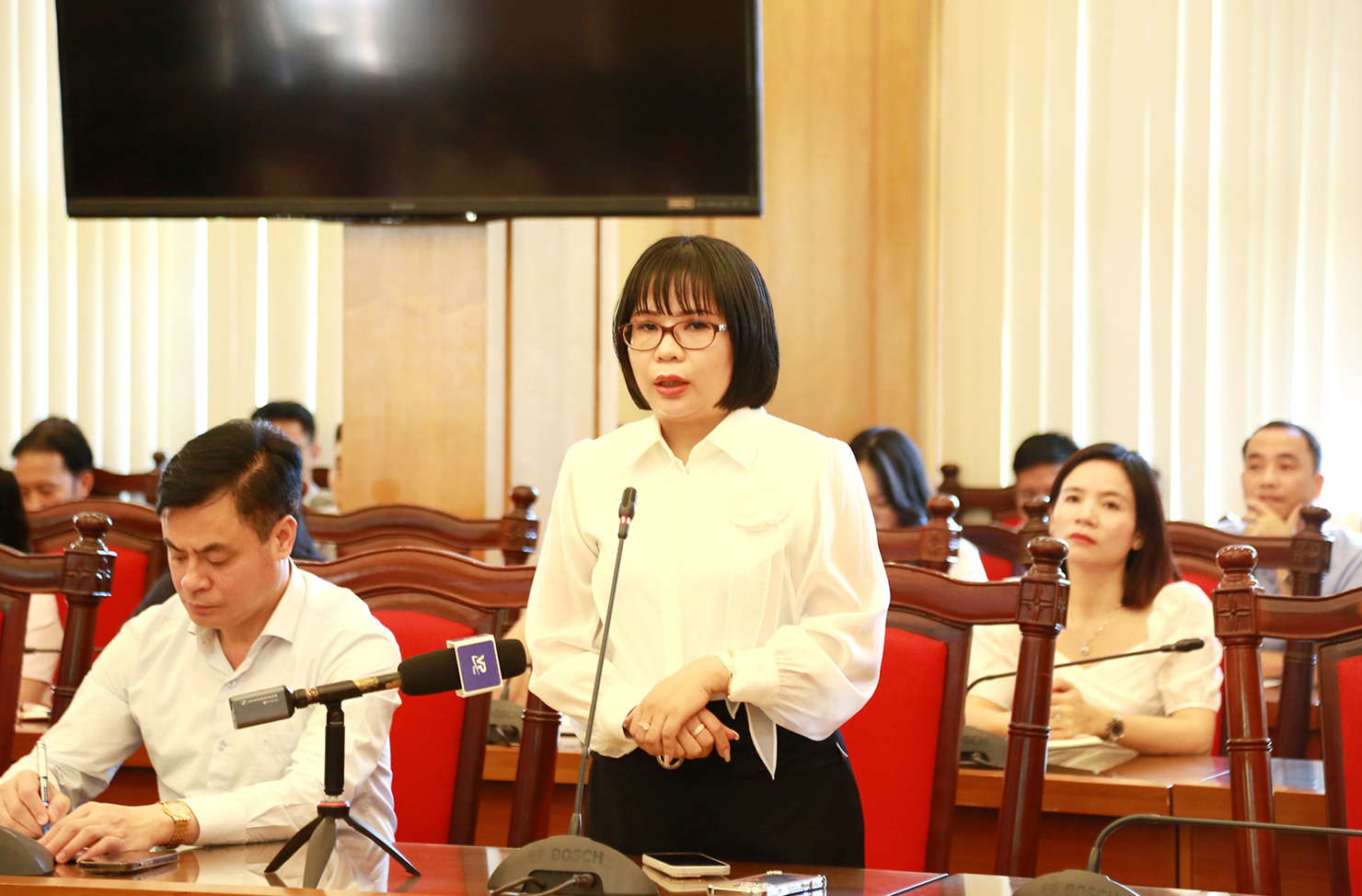 Đại diện Công ty TNHH Compal Việt Nam phát biểu tại Hội nghị.