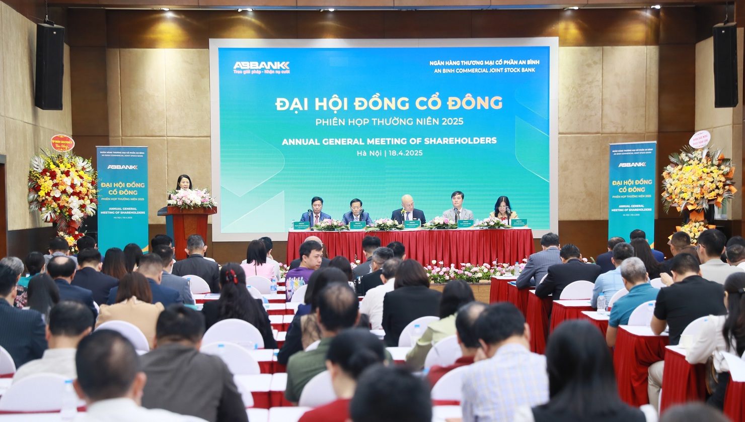 Ng&agrave;y 18/4/2025, ABBANK tổ chức Đại hội đồng Cổ đ&ocirc;ng thường ni&ecirc;n tại H&agrave; Nội.