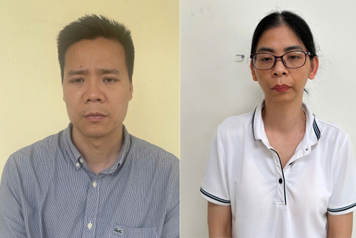 Hai đối tượng Nguyễn Năng Mạnh và Phạm Thị Hường. Ảnh: CAND.