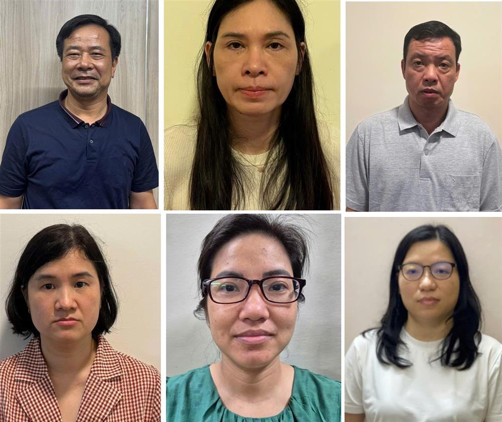 Các bị can bị khởi tố. Ảnh: BCA
