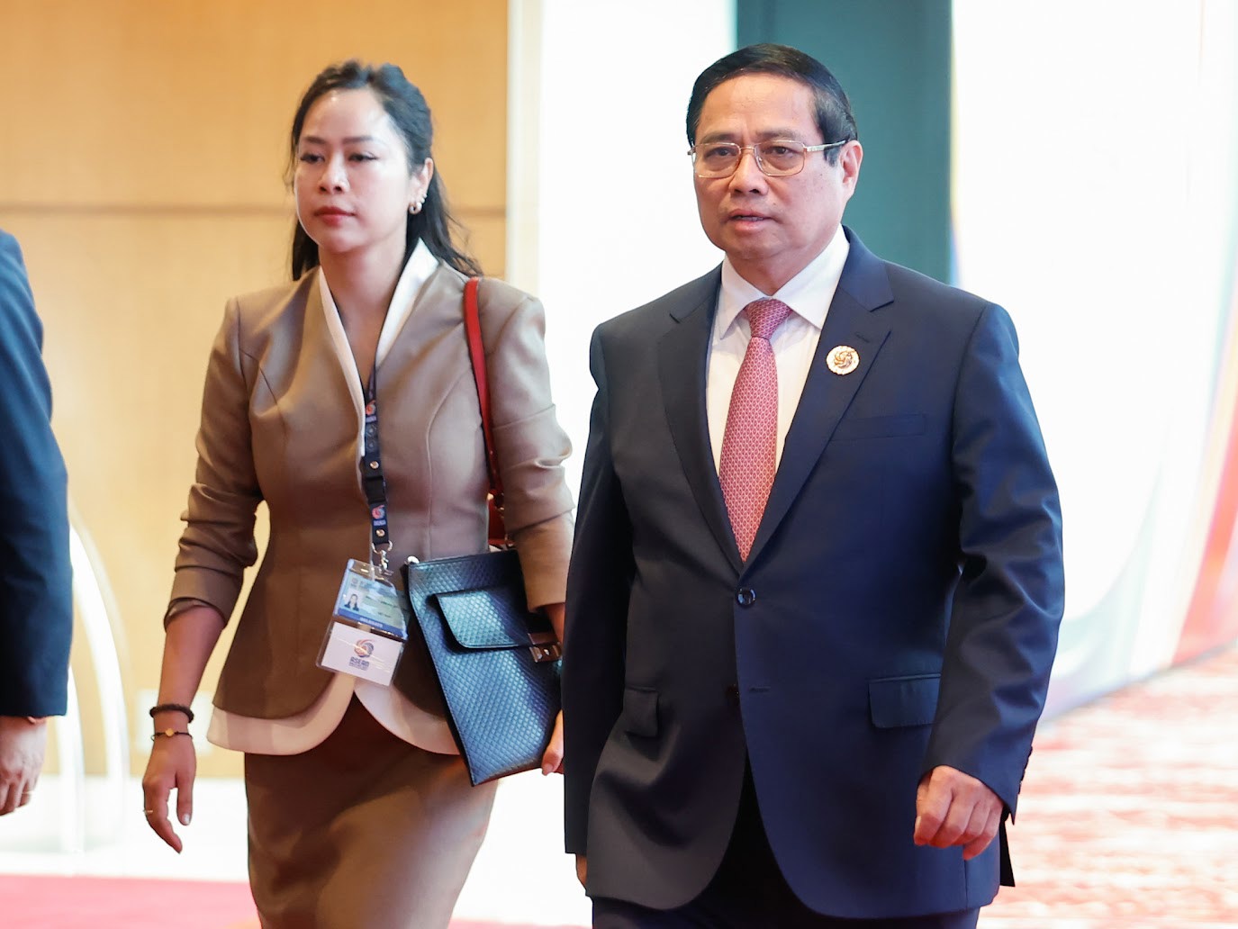 Thủ tướng Chính phủ Phạm Minh Chính dẫn đầu Đoàn đại biểu cấp cao Việt Nam tham dự hội nghị. Ảnh: VGP/Nhật Bắc