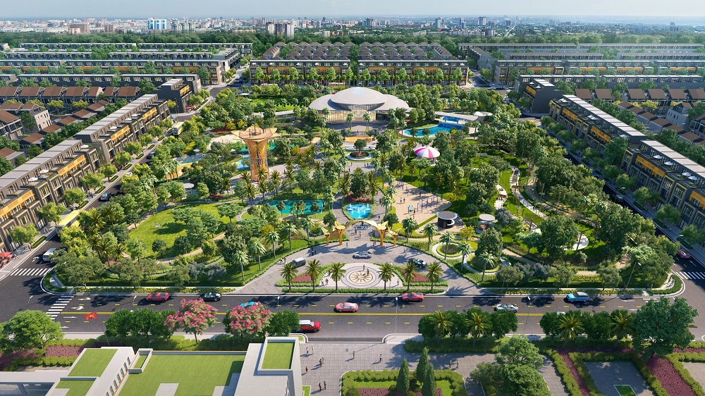 Toàn cảnh khu công viên Gem Sky Park rộng 3ha tại khu đô thị 92 ha Long Thành. Ảnh DXG