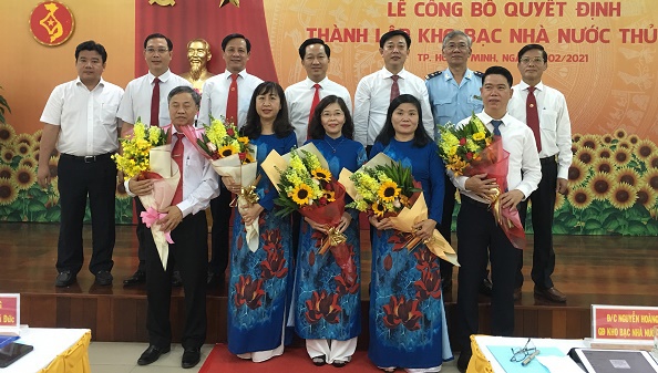 Đội ngũ lãnh đạo Kho bạc Nhà nước Thành phố Thủ Đức. Ảnh KBNN