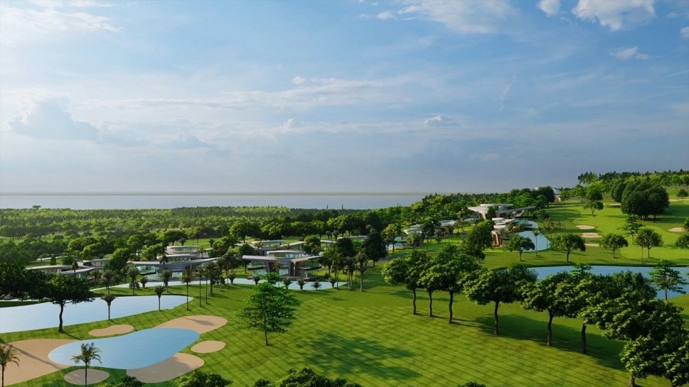 Tổ hợp s&acirc;n golf 36 lỗ ti&ecirc;u chuẩn quốc tế c&ugrave;ng biệt thự sang trọng l&agrave; điểm nhấn của Sunshine Heritage Mũi N&eacute;. Ảnh Sunshine Group