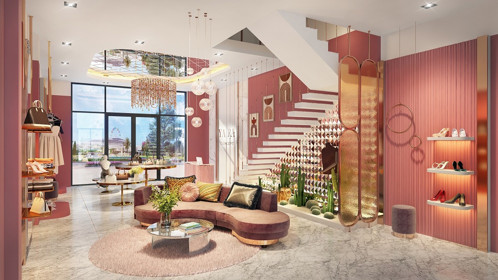 Thiết kế nội thất sang trọng của shophouse xây sẵn Sapphire Parkview. Ảnh: Đất Xanh
