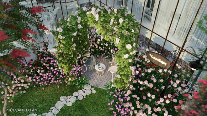 Căn hộ tại Sunshine Venicia đều sở hữu một ngõ nhỏ bên vườn hoa rực rỡ, lãng mạn dẫn lối vào tận cửa nhà. Ảnh Sunshine Group