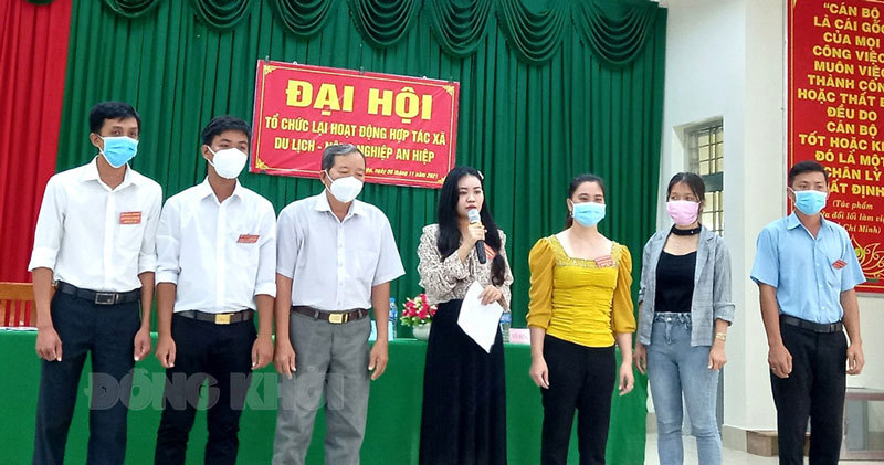 Đại hội tổ chức lại hoạt động Hợp tác xã Du lịch - Nông nghiệp An Hiệp. Ảnh: CTV
