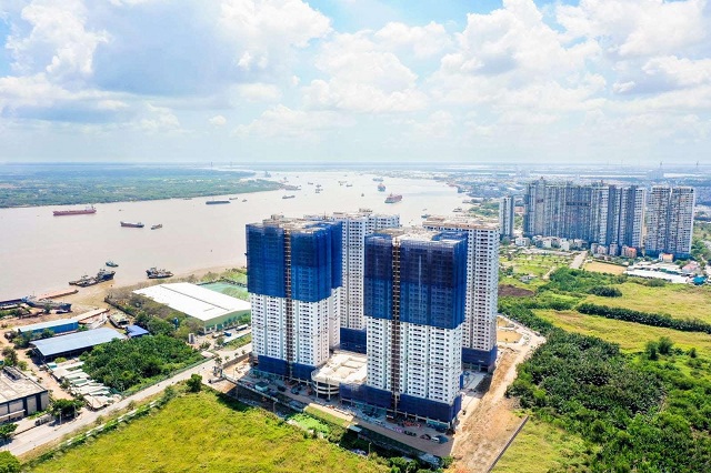 Dư án Saigon Riverside Complex - Dự án do HTN làm tổng thầu xây dựng dự kiến bàn giao quý 2/2022. Ảnh HTN