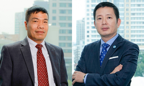 Ông Cao Xuân Ninh (trái) và ông Nguyễn Cảnh Vinh. Ảnh EIB