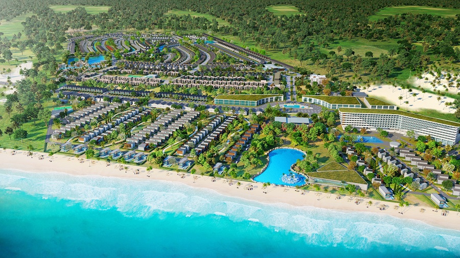 Phối cảnh tổ hợp du lịch - nghỉ dưỡng - giải trí NovaWorld Hồ Tràm. Ảnh: Novaland