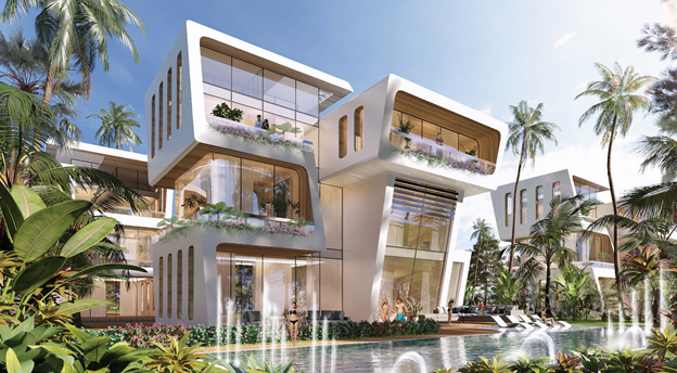Kiến trúc độc đáo của biệt thự Sunshine Heritage Đà Nẵng I. Ảnh: Sunshine Group.