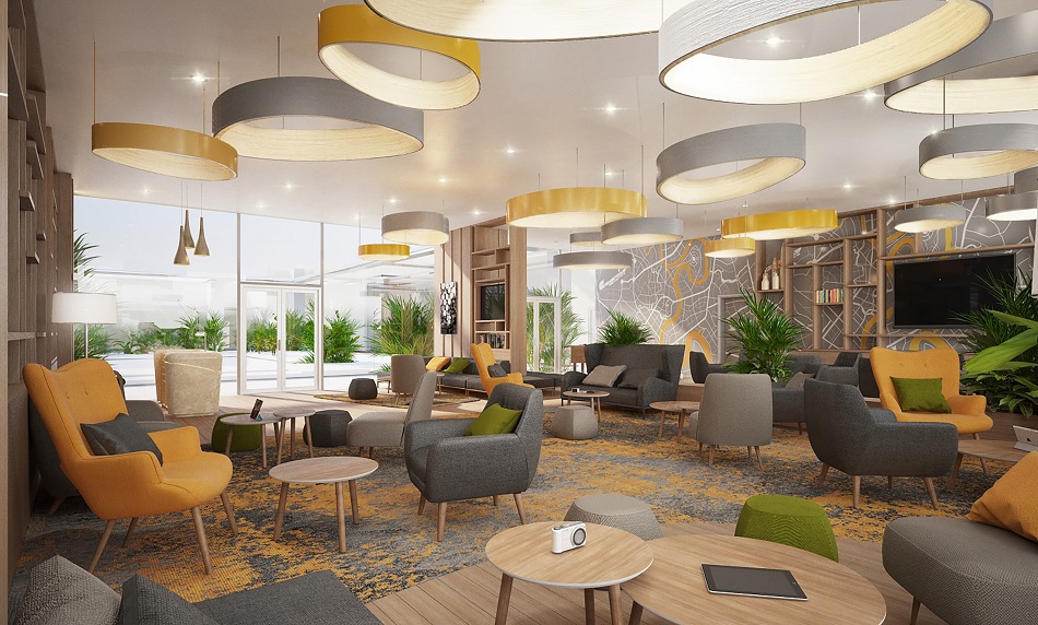 Deli Café và Lobby Lounge được thiết kế với không gian mở và thoải mái. Ảnh PL
