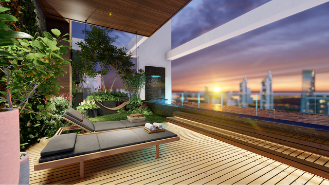 Một trong những góc “bình yên đắt giá” chỉ có tại Sky Villa. Ảnh: OED.
