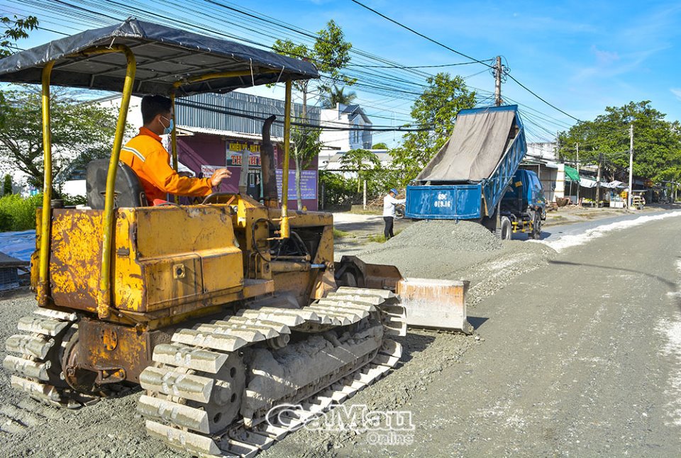 Công trình đường Nguyễn Trãi, TP. Cà Mau. Ảnh báo Cà Mau
