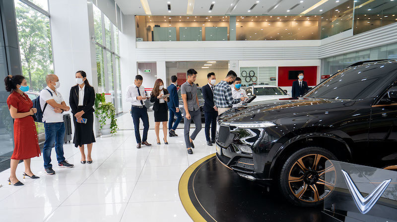 Mẫu xe VinFast President được trưng bày tại hệ thống Showroom và Đại lý chính thức tại 3 miền Bắc – Trung – Nam. Ảnh VIC