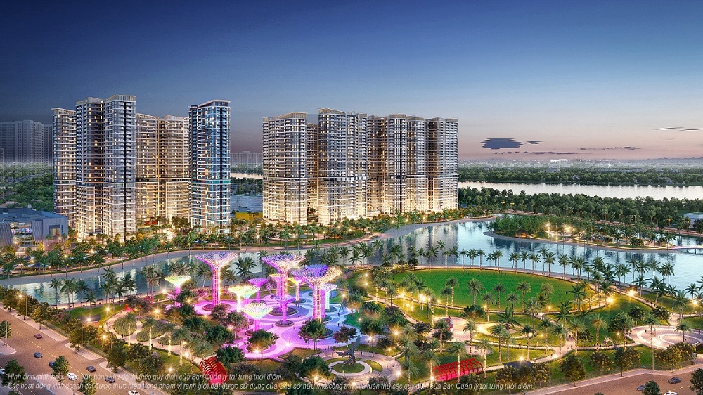 Công viên Ánh sáng rực rỡ sắc màu để cư dân được đắm mình trong những trải nghiệm kỳ diệu. Ảnh: VHF