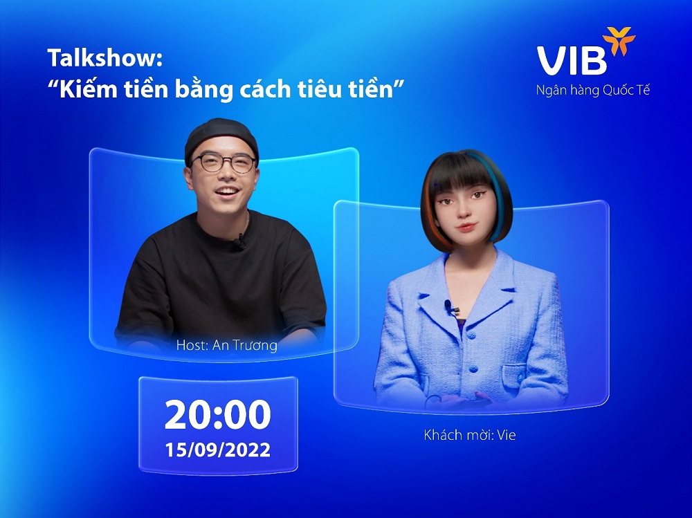 Trò chuyện thật với chuyên gia tài chính ảo Vie lần đầu tiên trong The Money Date. Ảnh: VIB.