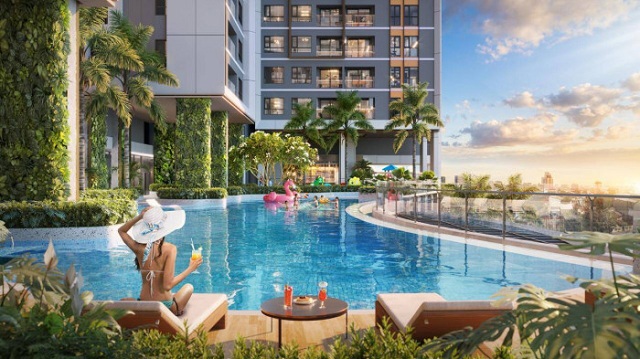 Cảnh quan rộng lớn và sang trọng tựa khu nghỉ dưỡng tại Essensia Sky