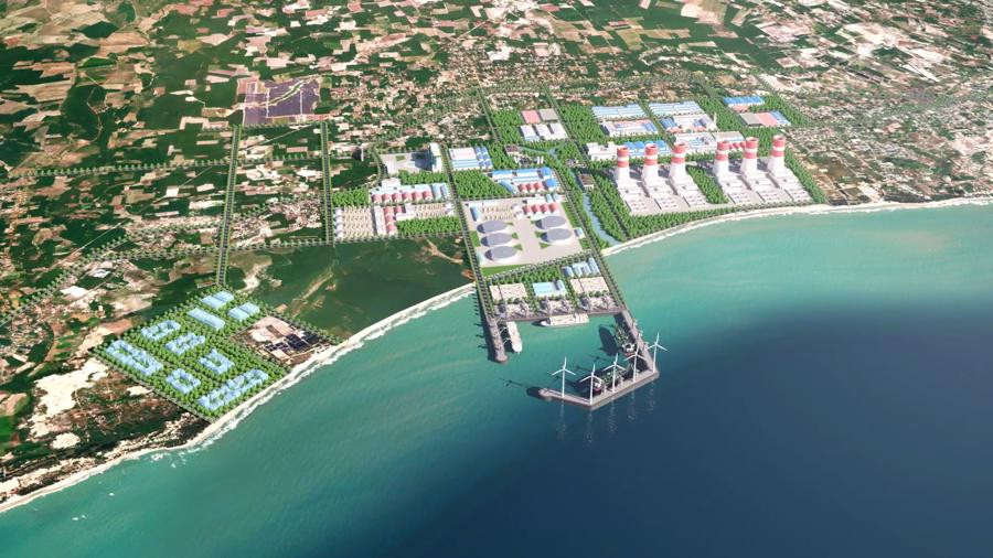 Phối cảnh KCN Sơn Mỹ 1 hình thành trong tương lai gần. Ảnh: Thái Khoa