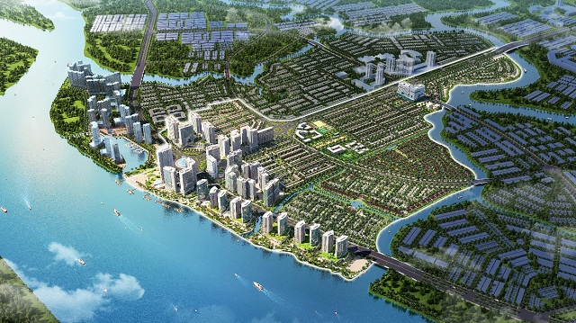 Quy hoạch tại Izumi City được hưởng lợi từ sông Đồng Nai, góp phần mang đến môi trường sống sinh thái cho cư dân. Ảnh: Thùy Linh.
