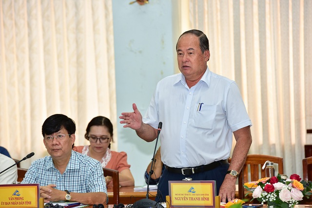 &Ocirc;ng Nguyễn Thanh B&igrave;nh - Ph&oacute; B&iacute; thư Tỉnh ủy, Chủ tịch UBND tỉnh An Giang đ&aacute;nh gi&aacute; cao đề &aacute;n của NovaGroup.Ảnh: NVL