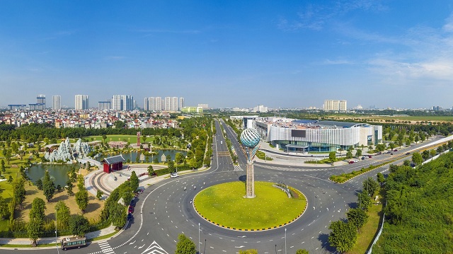 Thành phố thông minh quốc tế Vinhomes Smart City (Nam Từ Liêm, Hà Nội) có diện tích 280ha, nằm tại trung tâm hành chính mới phía Tây Thủ đô.Ảnh: VIC