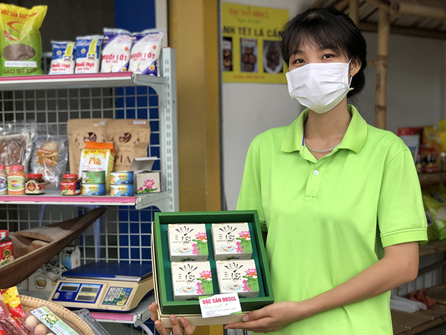 Sản phẩm trà sen của Đồng Tháp được người tiêu dùng ưa chuộng. Ảnh: Nguyệt Đỗ