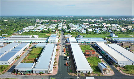 TP. Vị Thanh đang phát triển mạnh khu dân cư thương mại, khu đô thị mới. Ảnh: Ngọc Hưởng