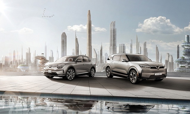 Dòng xe điện VF e35 và VF e36 sẽ ra mắt tại LA Auto Show 2021. Ảnh Vinfast