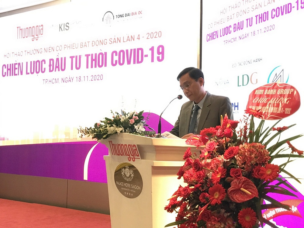 Ông Lê Nhị Năng - Vụ trưởng, Trưởng cơ quan đại diện Ủy ban Chứng khoán Nhà nước tại TP. Hồ Chí Minh phát biểu tại hội thảo. Ảnh Thanh Sơn