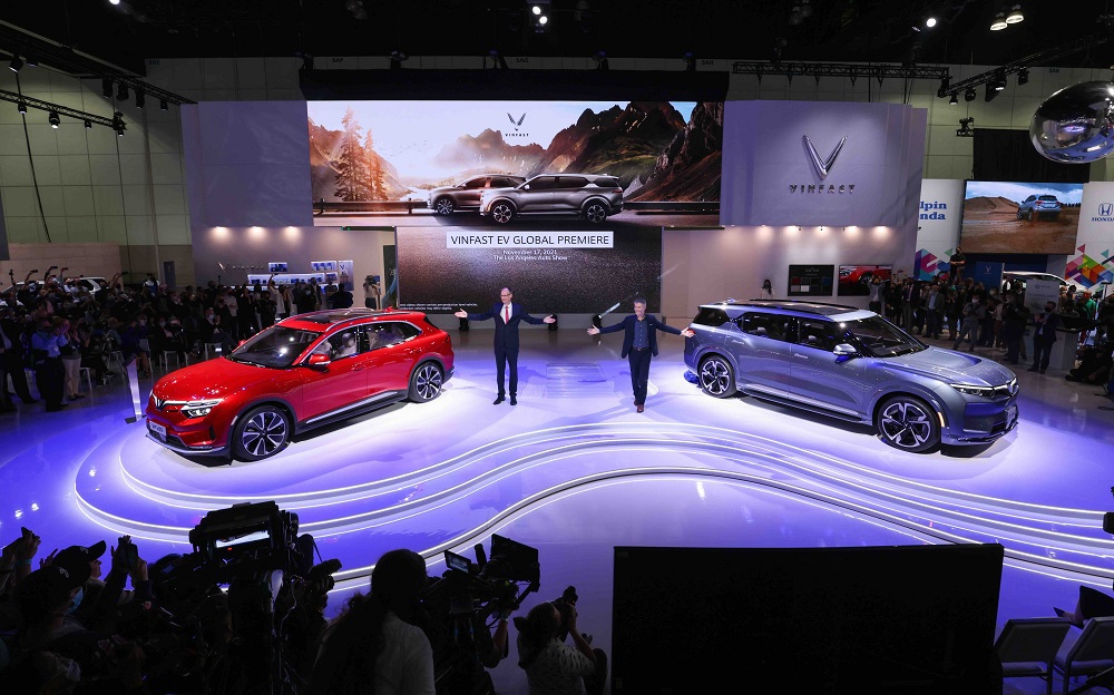 Hai mẫu xe điện VF e35 và VF e36 thuộc dòng SUV, phân khúc D và E hứa hẹn sẽ là điểm nhấn tại sự kiện . Ảnh: Vinfast