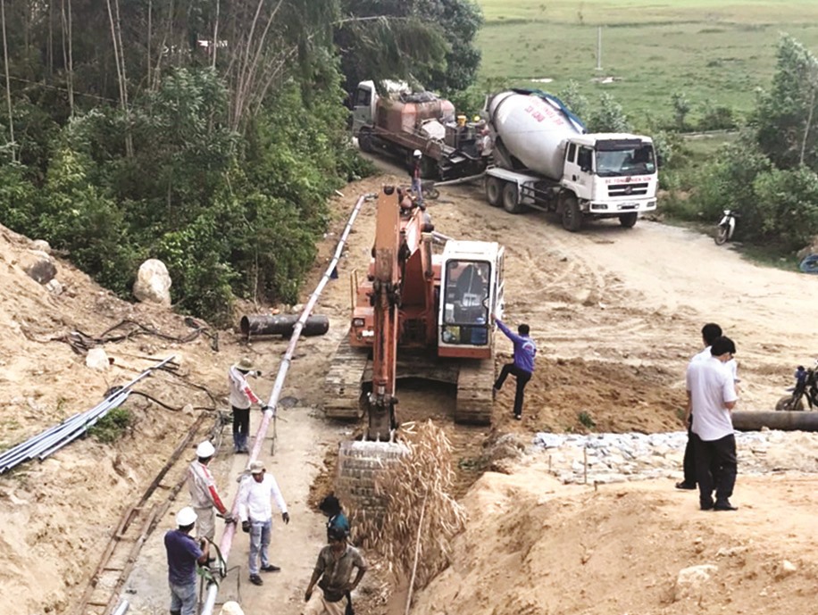 Hồ chứa nước Lộc Đại (Quế Sơn) là một trong những dự án đầu tư không đạt tiến độ giải ngân do vướng giải phóng mặt bằng. Ảnh: T.D 