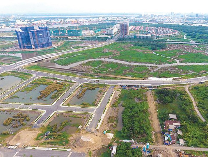 4 lô đất thuộc khu chức năng số 3, Khu đô thị mới Thủ Thiêm, TP. Thủ Đức. Ảnh: PV