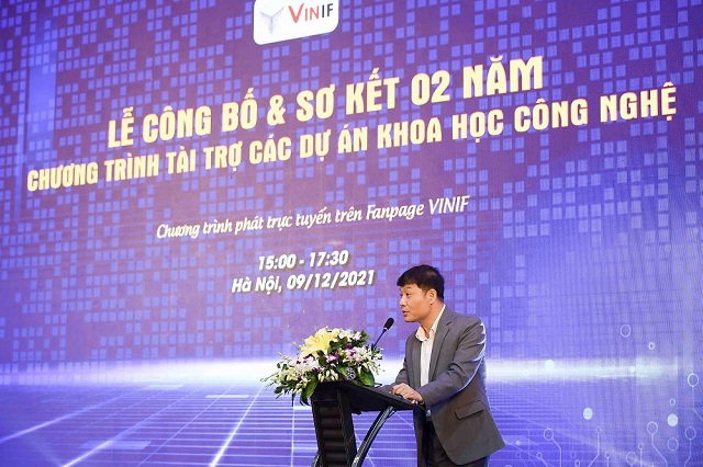 GS. Vũ Hà Văn (Giám đốc Khoa học VinIF và VinBigData, Tập đoàn Vingroup) khẳng định: VINIF luôn nỗ lực thúc đẩy hệ sinh thái nghiên cứu - ứng dụng khoa học trong nước. Ảnh: VIC