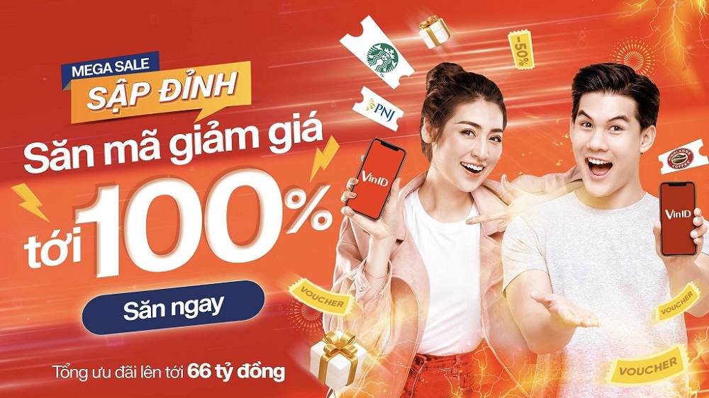Người dùng VinID dễ dàng nhận hàng vạn voucher giảm giá tới 100% từ 400 thương hiệu. Ảnh: VIC