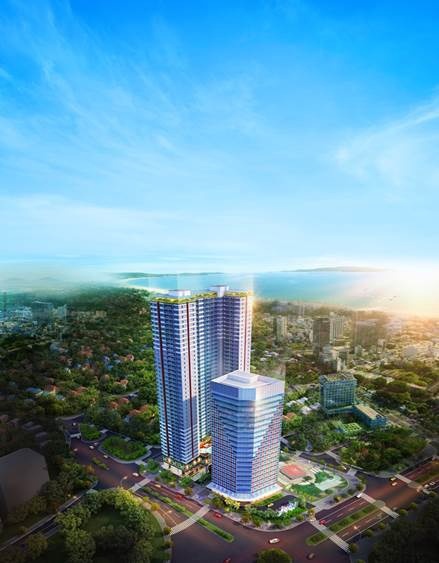 Phối cảnh dự án Grand Center Quy Nhon do Công ty Cổ phần PropertyX thuộc Tập đoàn Hưng Thịnh đầu tư. Ảnh HT