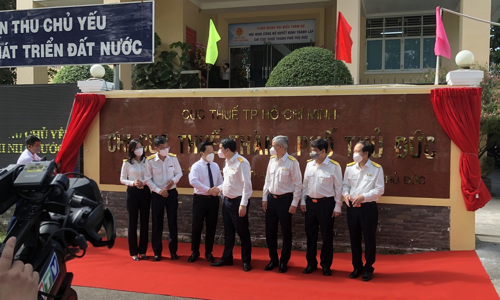 Chi cục Thuế TP. Thủ Đức thuộc Cục Thuế TP. Hồ Chí Minh được thành lập trên cơ sở hợp nhất 3 chi cục. Ảnh: Thanh Sơn
