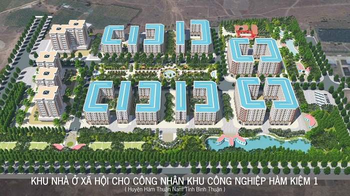 Phối cảnh dự án Nhà ở xã hội Hàm Kiệm